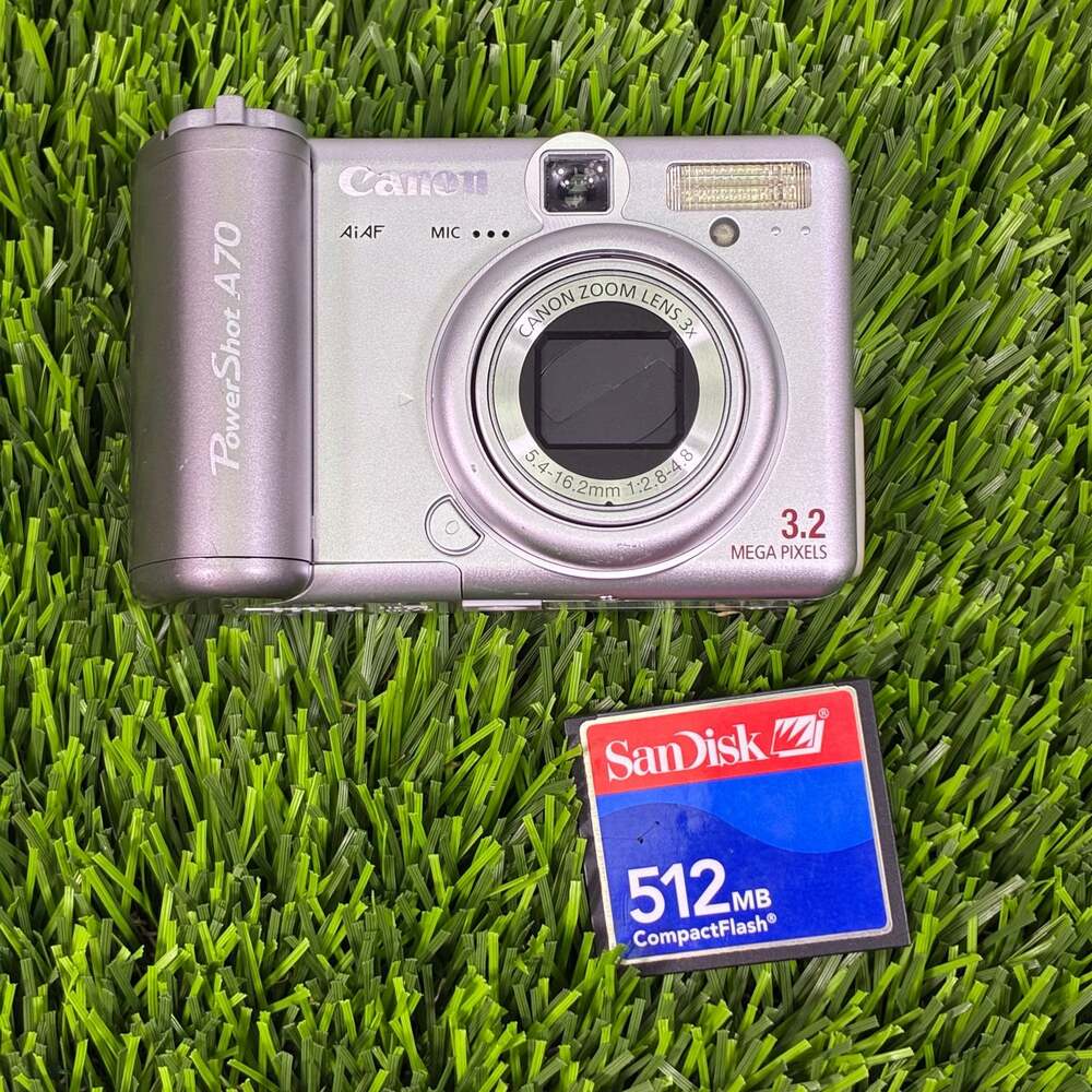 Canon PowerShot A70 3.2MP Digital Camera with 512MB SanDisk CompactFlash Card